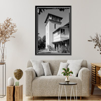 Historic Framed Print, Frenchman's Library, 860 Escondido Road, Stanford, Santa Clara County, CA - 3,  17-7/8" x 21-7/8"