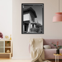 Historic Framed Print, Frenchman's Library, 860 Escondido Road, Stanford, Santa Clara County, CA - 4,  17-7/8" x 21-7/8"