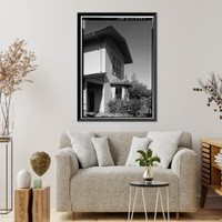 Historic Framed Print, Frenchman's Library, 860 Escondido Road, Stanford, Santa Clara County, CA - 4,  17-7/8" x 21-7/8"