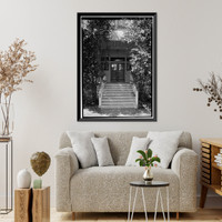 Historic Framed Print, Griffin-Drell House, 570 Alvarado Road, Stanford, Santa Clara County, CA - 3,  17-7/8" x 21-7/8"