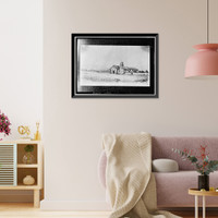Historic Framed Print, Mission Santa Cruz, Emmet & School Streets, Santa Cruz, Santa Cruz County, CA - 6,  17-7/8" x 21-7/8"