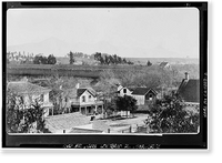 Historic Framed Print, Town of Santa Cruz, Santa Cruz, Santa Cruz County, CA - 2,  17-7/8" x 21-7/8"