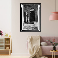 Historic Framed Print, Shasta County Courthouse (Ruins), Shasta, Shasta County, CA - 6,  17-7/8" x 21-7/8"