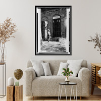 Historic Framed Print, Shasta County Courthouse (Ruins), Shasta, Shasta County, CA - 6,  17-7/8" x 21-7/8"