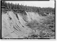 Hydraulic Mine, Downieville vicinity, Sierra County, CA, Historic Print