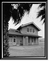 Southern Pacific Passenger Depot, Southeast First & A Streets (moved from CA, Banta), Benicia, Solano County, CA, Historic Print