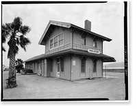 Southern Pacific Passenger Depot, Southeast First & A Streets (moved from CA, Banta), Benicia, Solano County, CA - 2, Antique Print
