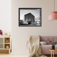 Historic Framed Print, Mare Island Naval Shipyard, Pattern Shop, Near State Highway 37, Vallejo, Solano County, CA - 5,  17-7/8" x 21-7/8"