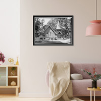 Historic Framed Print, Mare Island Naval Shipyard, St. Peter's Chapel, Walnut Street & Cedar Parkway, Vallejo, Solano County, CA,  17-7/8" x 21-7/8"