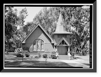 Historic Framed Print, Mare Island Naval Shipyard, St. Peter's Chapel, Walnut Street & Cedar Parkway, Vallejo, Solano County, CA,  17-7/8" x 21-7/8"