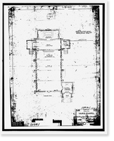 Historic Framed Print, Mare Island Naval Shipyard, St. Peter's Chapel, Walnut Street & Cedar Parkway, Vallejo, Solano County, CA,  17-7/8" x 21-7/8"