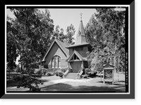 Historic Framed Print, Mare Island Naval Shipyard, St. Peter's Chapel, Walnut Street & Cedar Parkway, Vallejo, Solano County, CA - 2,  17-7/8" x 21-7/8"