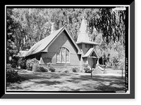 Historic Framed Print, Mare Island Naval Shipyard, St. Peter's Chapel, Walnut Street & Cedar Parkway, Vallejo, Solano County, CA - 3,  17-7/8" x 21-7/8"