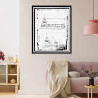 Historic Framed Print, Mare Island Naval Shipyard, St. Peter's Chapel, Walnut Street & Cedar Parkway, Vallejo, Solano County, CA - 3,  17-7/8" x 21-7/8"