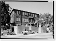 Historic Framed Print, Mare Island Naval Shipyard, Old Administrative Offices, Eighth Street, north side between Railroad Avenue, Vallejo, Solano County, CA,  17-7/8" x 21-7/8"