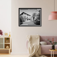 Historic Framed Print, Mare Island Naval Shipyard, Old Administrative Offices, Eighth Street, north side between Railroad Avenue, Vallejo, Solano County, CA,  17-7/8" x 21-7/8"