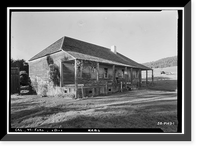 Fort Ross, Russian Barracks, Fort Ross, Sonoma County, CA, Historic Print