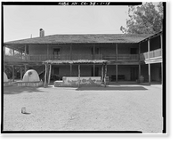 Historic Framed Print, Vallejo Adobe, Adobe Road at Casa Grande, Petaluma vicinity, Sonoma County, CA - 5,  17-7/8" x 21-7/8"