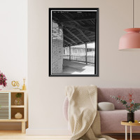 Historic Framed Print, Vallejo Adobe, Adobe Road at Casa Grande, Petaluma vicinity, Sonoma County, CA - 7,  17-7/8" x 21-7/8"