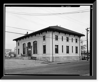 Santa Rosa Post Office & Federal Building, 401 Fifth Street (moved to Seventh Street), Santa Rosa, Sonoma County, CA - 2, Historic Print