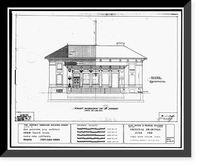 Santa Rosa Post Office & Federal Building, 401 Fifth Street (moved to Seventh Street), Santa Rosa, Sonoma County, CA - 10, Historic Print