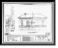 Santa Rosa Post Office & Federal Building, 401 Fifth Street (moved to Seventh Street), Santa Rosa, Sonoma County, CA - 12, Antique Wall Art