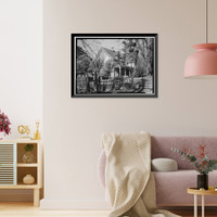 Historic Framed Print, General Vallejo House, North Third Street West, Sonoma, Sonoma County, CA,  17-7/8" x 21-7/8"