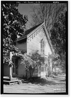 Historic Framed Print, General Vallejo House, North Third Street West, Sonoma, Sonoma County, CA - 2,  17-7/8" x 21-7/8"