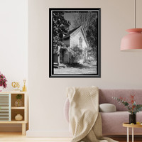 Historic Framed Print, General Vallejo House, North Third Street West, Sonoma, Sonoma County, CA - 2,  17-7/8" x 21-7/8"