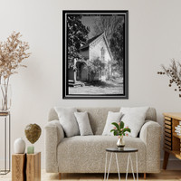 Historic Framed Print, General Vallejo House, North Third Street West, Sonoma, Sonoma County, CA - 2,  17-7/8" x 21-7/8"