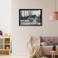 Historic Framed Print, General Vallejo House, North Third Street West, Sonoma, Sonoma County, CA - 3,  17-7/8" x 21-7/8"