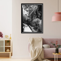 Historic Framed Print, Temelec Hall, 20750 Arnold Avenue, Sonoma, Sonoma County, CA - 17,  17-7/8" x 21-7/8"