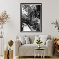 Historic Framed Print, Temelec Hall, 20750 Arnold Avenue, Sonoma, Sonoma County, CA - 17,  17-7/8" x 21-7/8"