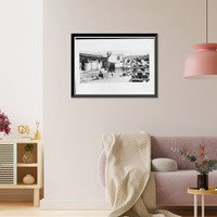 Historic Framed Print, Angels Camp, General View, Main Street, Angels Camp, Calaveras County, CA - 3,  17-7/8" x 21-7/8"