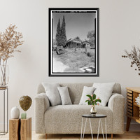 Historic Framed Print, House, Carson Hill, Calaveras County, CA,  17-7/8" x 21-7/8"