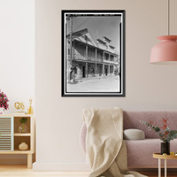 Historic Framed Print, Store & Post Office, Main Street, Mokelumne Hill, Calaveras County, CA,  17-7/8" x 21-7/8"