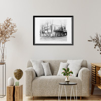 Historic Framed Print, Mitchler Hotel, Main Street, Murphys, Calaveras County, CA - 3,  17-7/8" x 21-7/8"