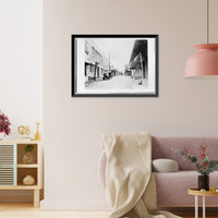 Historic Framed Print, San Andreas, General View, Main Street, San Andreas, Calaveras County, CA,  17-7/8" x 21-7/8"