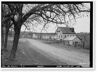 Historic Framed Print, Tulloch Mill, Stanislaus River, Knights Ferry, Stanislaus County, CA - 6,  17-7/8" x 21-7/8"