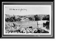 Tulloch Mill, Crib Dam, Stanislaus River, Knights Ferry, Stanislaus County, CA, Vintage Print
