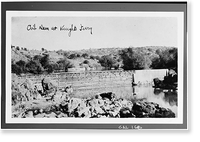 Tulloch Mill, Crib Dam, Stanislaus River, Knights Ferry, Stanislaus County, CA, Vintage Print