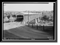Covered Bridge, Spanning Stanislaus River at Tulloch Mill, Knights Ferry, Stanislaus County, CA - 2 Classic, Antique Poster
