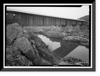 Covered Bridge, Spanning Stanislaus River at Tulloch Mill, Knights Ferry, Stanislaus County, CA - 3, Antique Poster