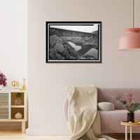 Covered Bridge, Spanning Stanislaus River at Tulloch Mill, Knights Ferry, Stanislaus County, CA - 3, Antique Poster