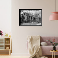 Historic Framed Print, Dent House, Ellen Street, Knights Ferry, Stanislaus County, CA,  17-7/8" x 21-7/8"