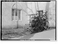 Historic Framed Print, Old Fire Engine, Weaverville, Trinity County, CA,  17-7/8" x 21-7/8"