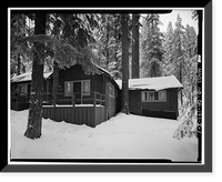 Giant Forest Lodge Historic District, Cabin No. 7, Three Rivers vicinity, Tulare County, CA, Antique Print