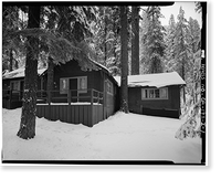 Giant Forest Lodge Historic District, Cabin No. 7, Three Rivers vicinity, Tulare County, CA, Antique Print