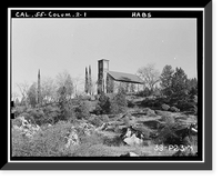 Historic Framed Print, St. Anne's Church, Church Street, Columbia, Tuolumne County, CA,  17-7/8" x 21-7/8"