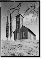 Historic Framed Print, St. Anne's Church, Church Street, Columbia, Tuolumne County, CA - 2,  17-7/8" x 21-7/8"